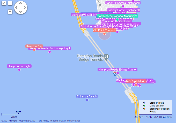 Gazetteer Results on Map